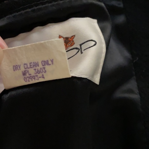 Mens Fox Knapp Heavy Wool Over Coat Trenchcoat long winter jacket black small - Picture 11 of 11